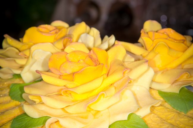 Gelber Vorhang – Kuchentraum